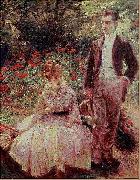 Marie Bracquemond The Artist Son and Sister in the Garden at Sevres oil painting